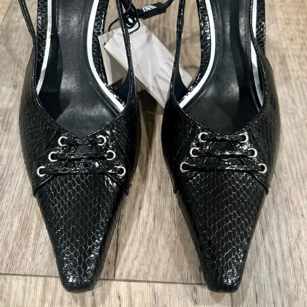 ZARA Pointed Toe Heels NWT - Picture 3 of 10